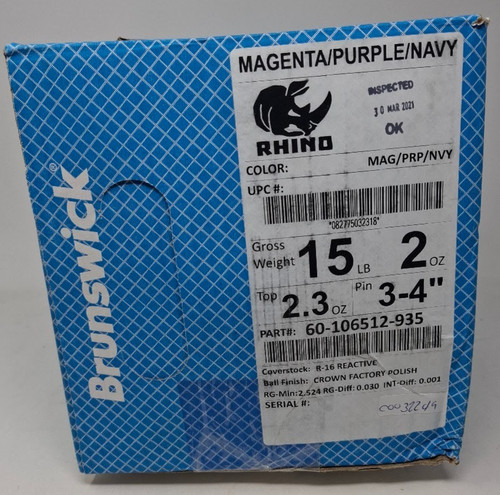 Brunswick rhino 15lb bowling - rhino,